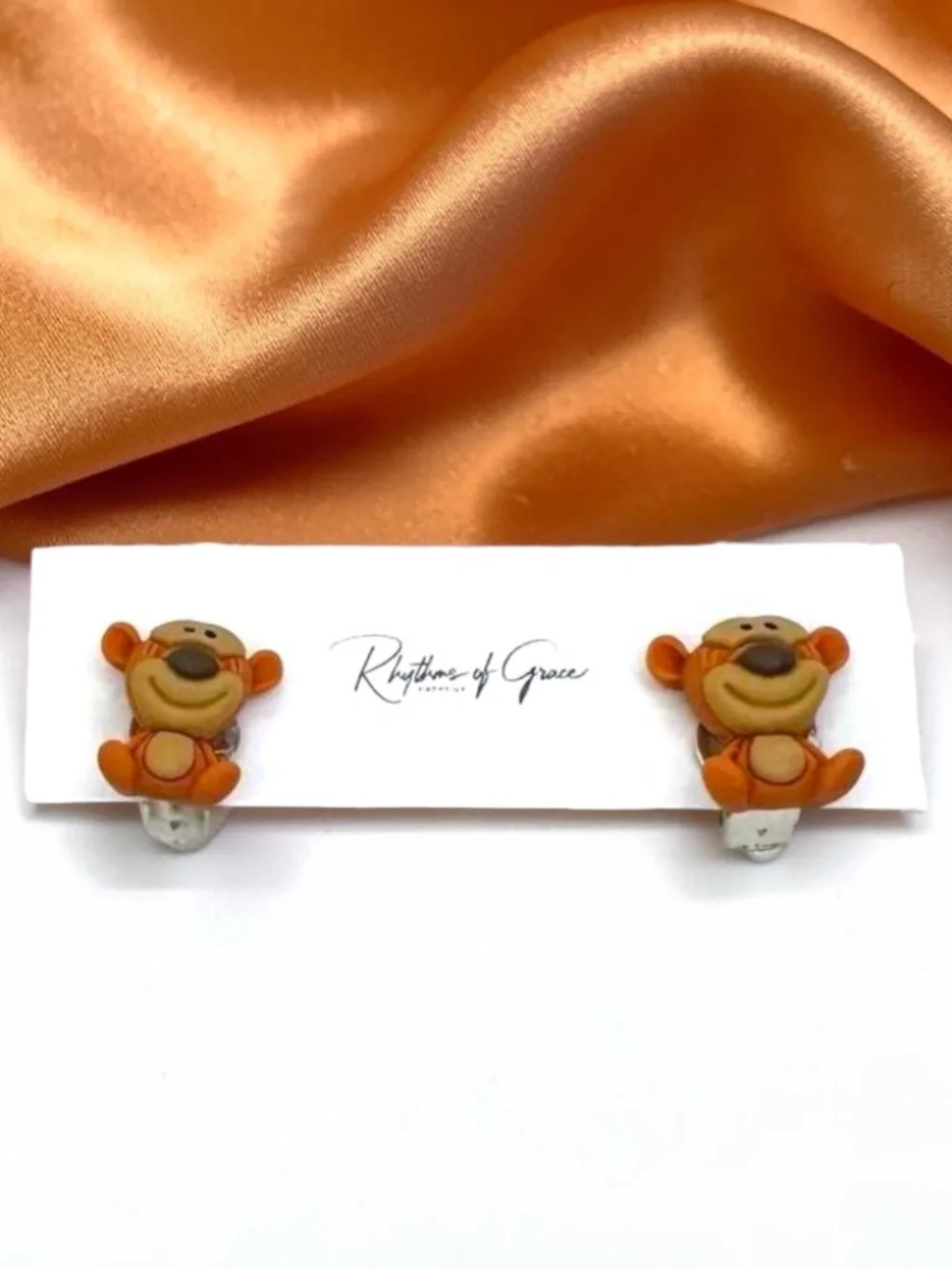 Winnie Pooh Piglet Tigger Clip-On Earring Set